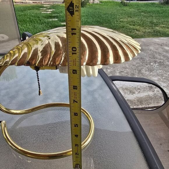 TOMASO BARBI Italian Brass Leaf  Table  Lamp. Mid Century Modern MCM - Picture 8 of 10